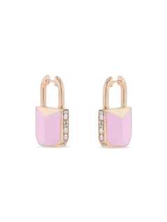 أقراط بادلوك مرصعة بالألماس | ذهب وردي عيار 18 قيراطا