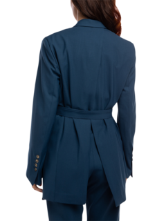 Belted Notch-Lapel Blazer