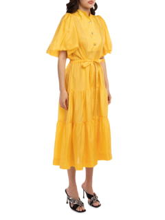 Meredith Tiered Dress Yellow