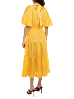 Meredith Tiered Dress Yellow