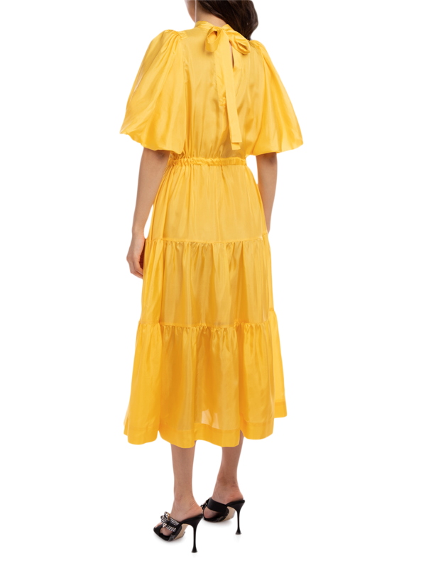 Meredith Tiered Dress Yellow