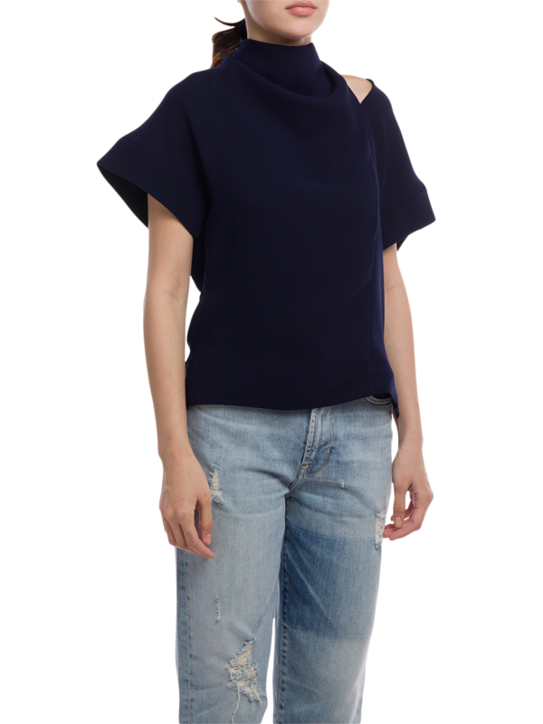High-Neck Back Tie Top