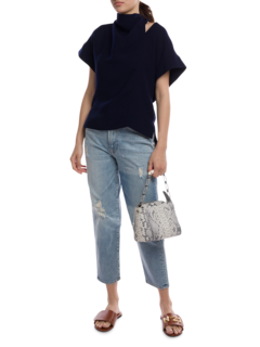 High-Neck Back Tie Top