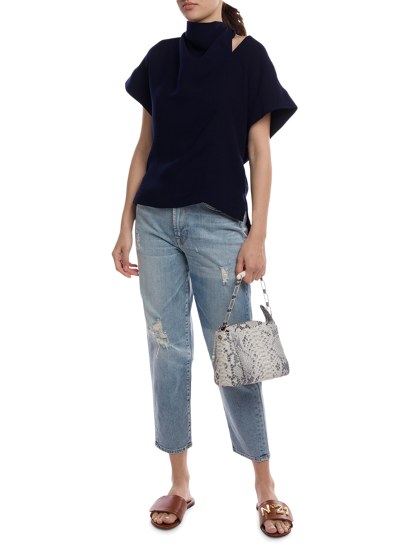 High-Neck Back Tie Top