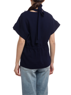 High-Neck Back Tie Top