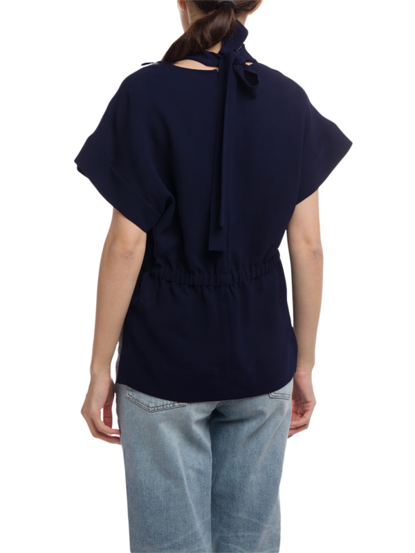 High-Neck Back Tie Top