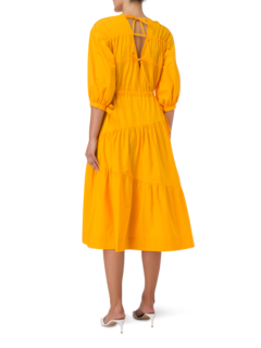 MALENA COTTON SHIRTING TIERED DRESS