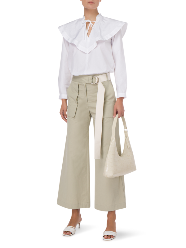 SOFIA LINEN COTTON WIDE LEG TROUSER