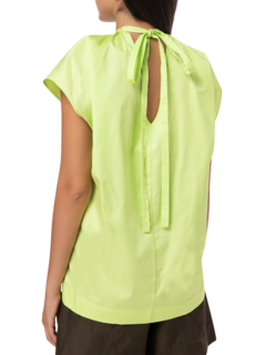 LILIAN COTTON POPLIN SHORT SLEEVE TOP