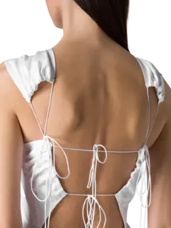 فستان روث متوسط الطول من القطن بدون أكمام