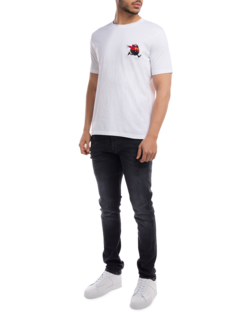 Crewneck T-Shirt with Small Patch