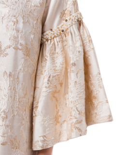 OFF WHITE COLOUR CAFTAN WITH BEADED PUFF SLEEVE