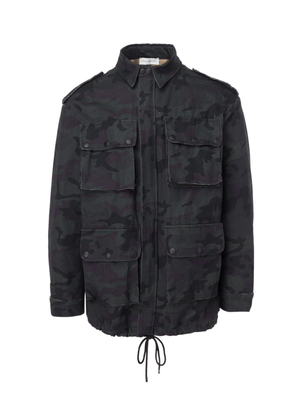 Camouflage-Printed Coat
