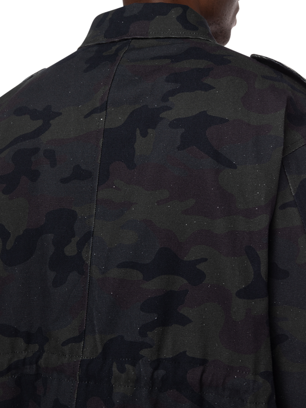 Camouflage-Printed Coat