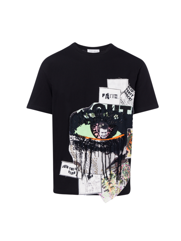 Cotton T-Shirt With Patches