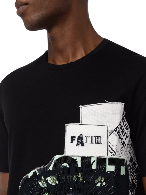 Cotton T-Shirt With Patches
