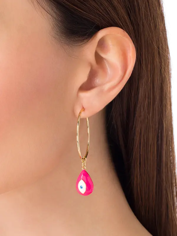 Evil Eye Hoop Earing