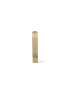 أقراط حلقية مفردة صغيرة بيضاوية الشكل من الذهب الأصفر غير اللامع عيار 18 قيراط