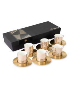 Tri-Gold Espresso- Set of 6 Cups