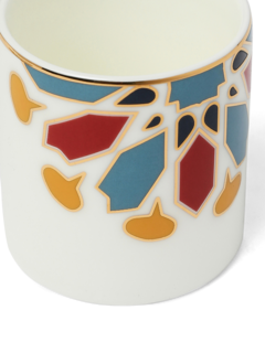 كوب إسبريسو مع صحن بتصميم زجاج معشق ياقوتي مجموعة من 6