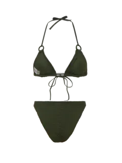 Eva Two Piece Crinkle Bikini Set