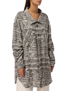 Long-Sleeved Button-Up Top
