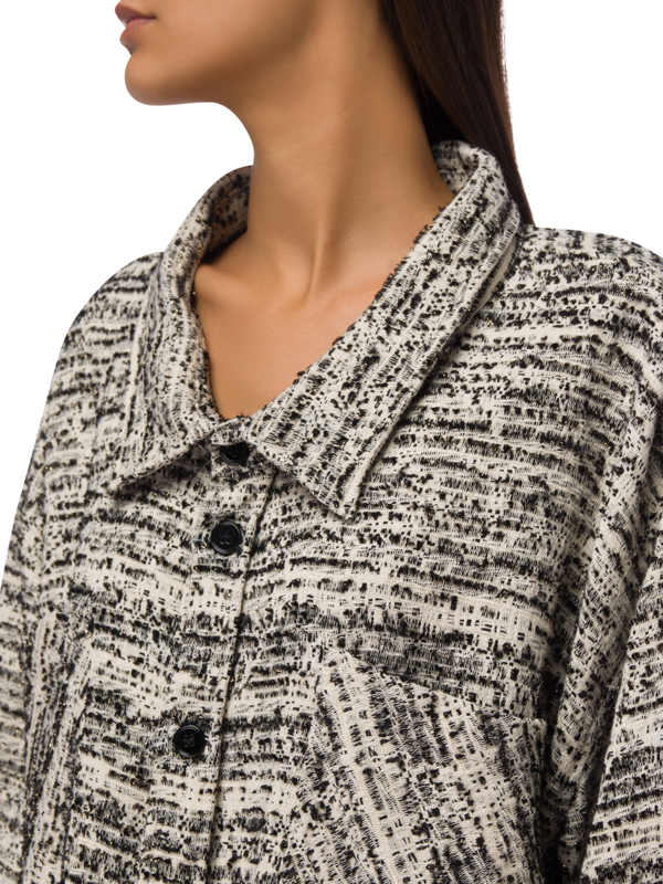 Long-Sleeved Button-Up Top