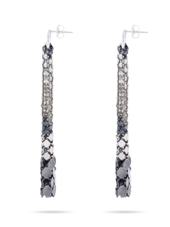 Eiffel Earrings Silver Tone