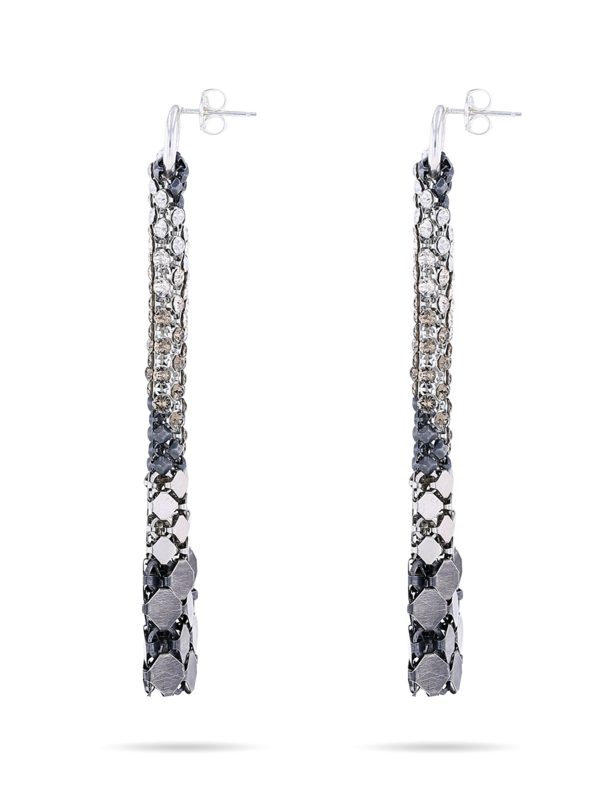 Eiffel Earrings Silver Tone