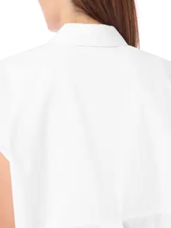 قميص من قماش البوبلين المعاد تدويره بدون أكمام