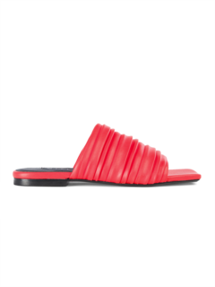 Vegan Pleated Slides