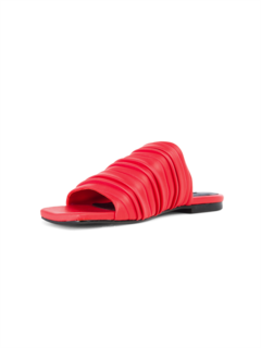 Vegan Pleated Slides