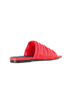 Vegan Pleated Slides