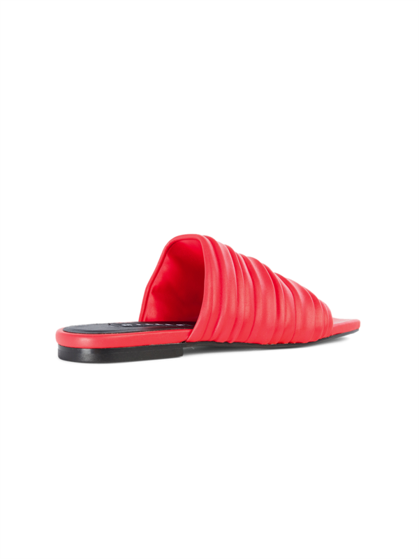 Vegan Pleated Slides