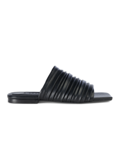 Vegan Pleated Slides