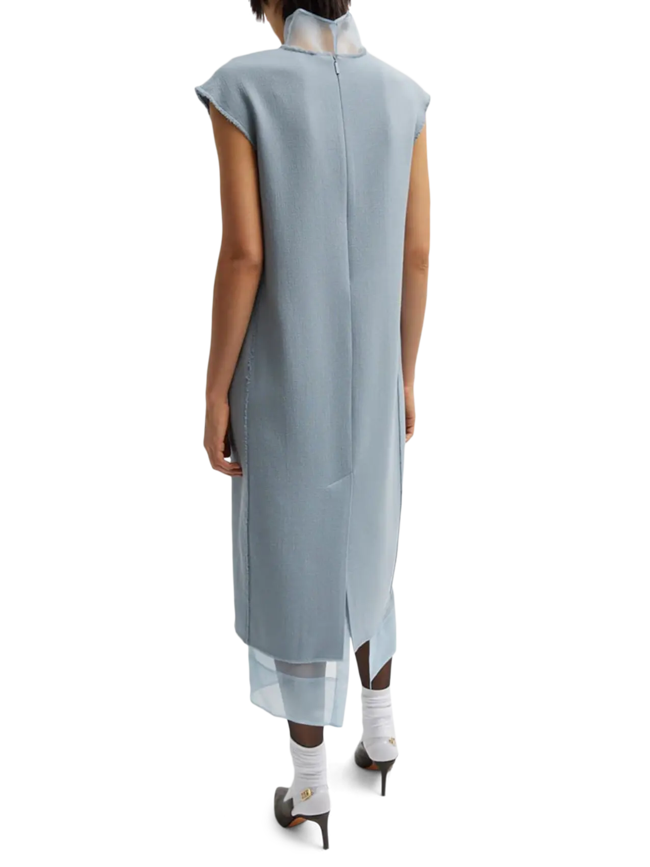 Api Maria Tibi Tibi Melee V-Neck Dress With Organza Lining | THAT