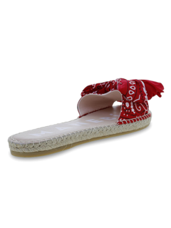 Bright Red Sandals with Bow