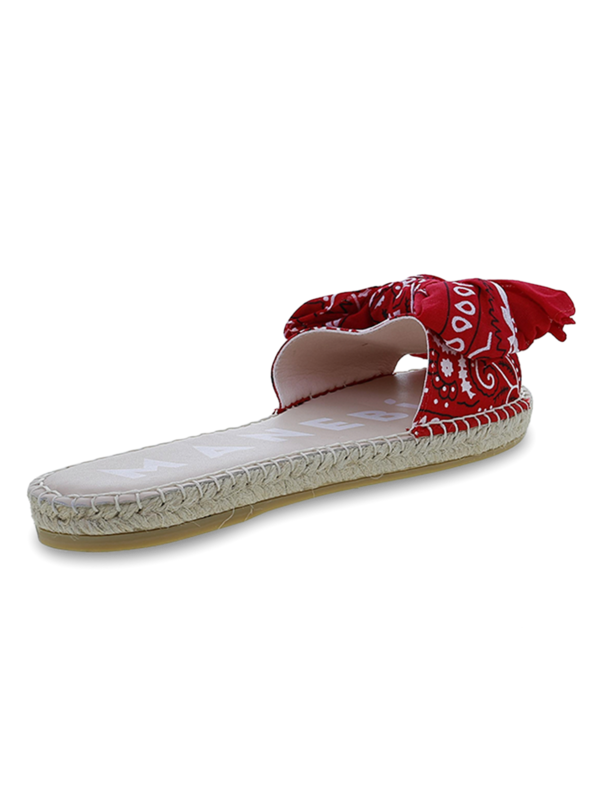 Bright Red Sandals with Bow