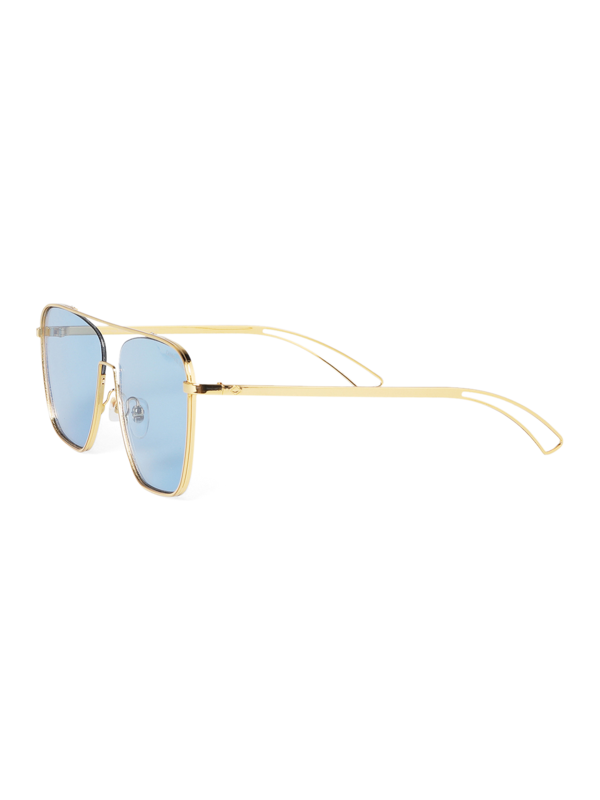 Metallic Gold-Blue Square Frame Sunglasses