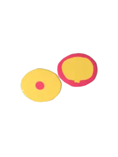 طقم قاعدة أكواب صغيرة من تشكيلة جايتانو بيشي من مجموعة فيش ديزاين، مكون من قطعتين