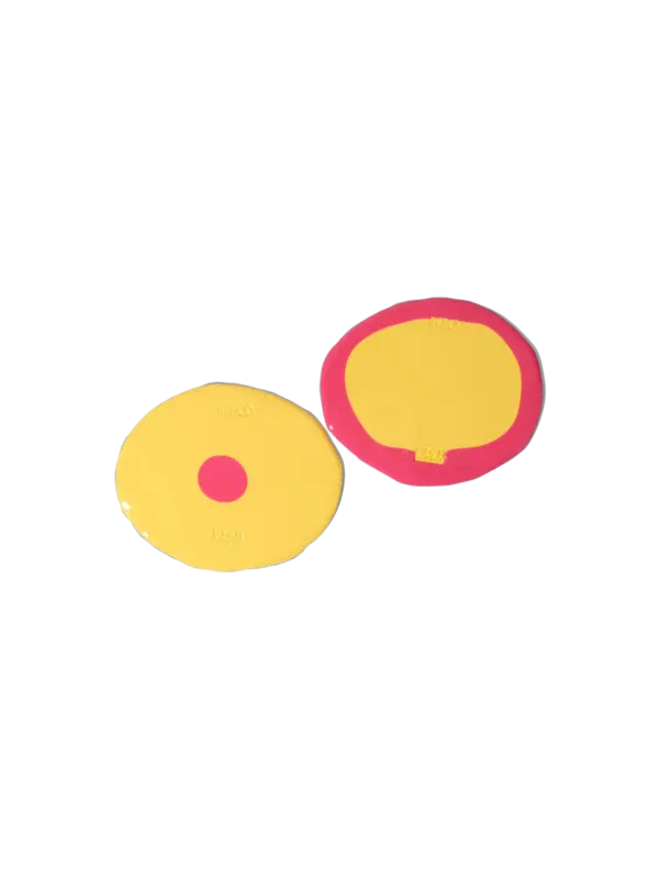 طقم قاعدة أكواب صغيرة من تشكيلة جايتانو بيشي من مجموعة فيش ديزاين، مكون من قطعتين