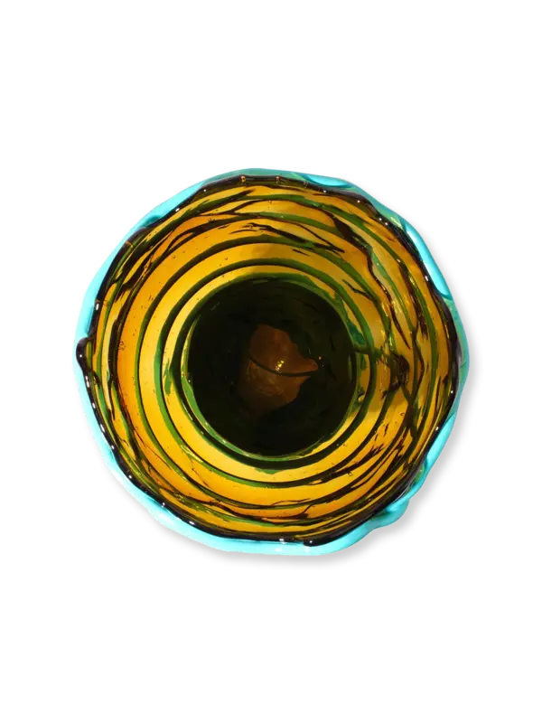 مزهرية بومبيتو لي أمبر من تشكيلة فيش ديزاين من جايتانو بيشي