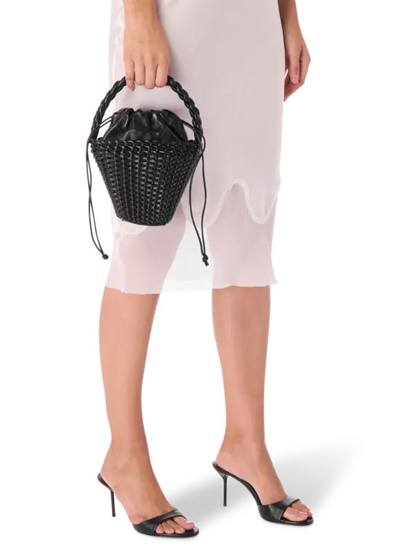 حقيبة توت فيول صغيرة من الجلد