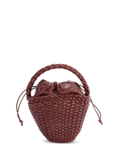 حقيبة توت فيول صغيرة من الجلد