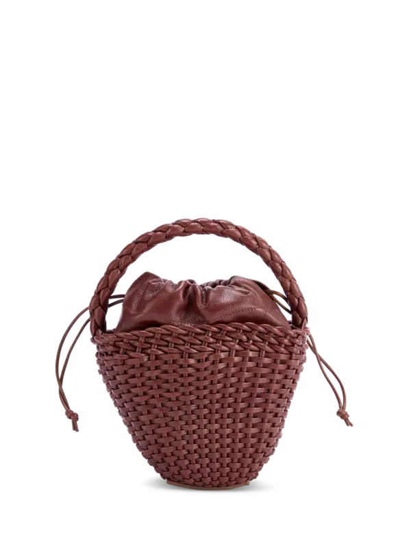 حقيبة توت فيول صغيرة من الجلد