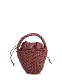 حقيبة توت فيول صغيرة من الجلد