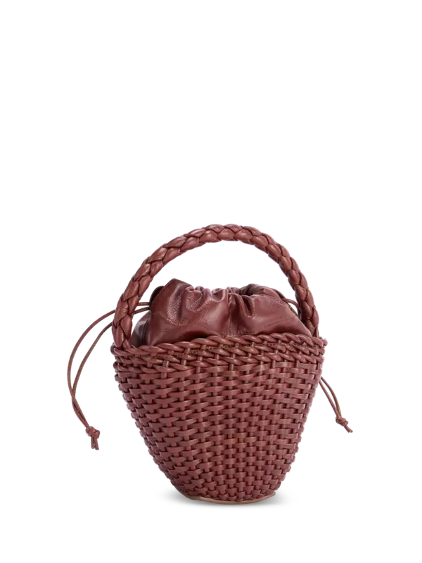 حقيبة توت فيول صغيرة من الجلد