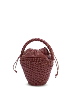 حقيبة توت فيول صغيرة من الجلد