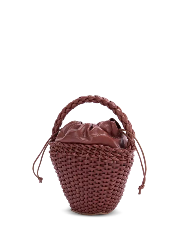 حقيبة توت فيول صغيرة من الجلد