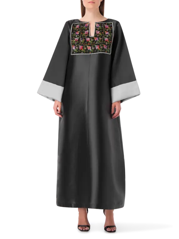 Flowers Embroidery Abaya